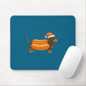 Tapis De Souris Cute Petite Christmas Funny Hot Dog Dachshund Prem (Avec souris)