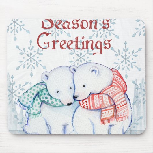 Tapis De Souris Cute Polar Bears (Devant)