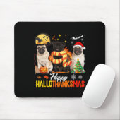 Tapis De Souris Cute Pug Happy Hallothanksmas Halloween Thanksgivi (Avec souris)