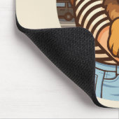 Tapis De Souris Cute Puppy with Heart Sunglasses (Coin)