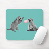 Tapis De Souris Cute Raccoon Blue Bubble Gum (Avec souris)