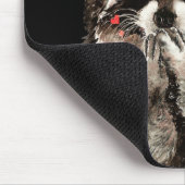 Tapis De Souris Cute Raccoon souffler Baisers Amour Coeurs (Coin)