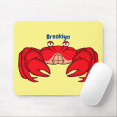 Tapis De Souris Cute red crab cartoon (Avec souris)