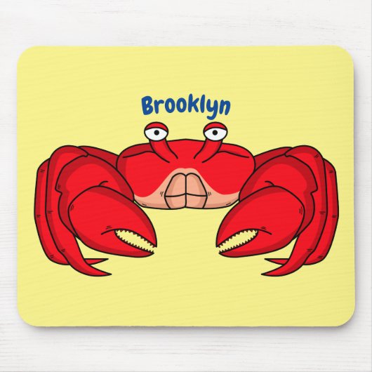 Tapis De Souris Cute red crab cartoon (Devant)