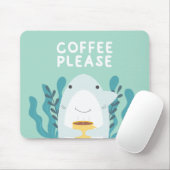 Tapis De Souris Cute requin café (Avec souris)