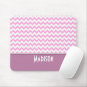 Tapis De Souris Cute rose Chevron (Avec souris)