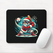 Tapis De Souris Cute Santa Claus Playing Baseball Boys Kids Teens (Avec souris)