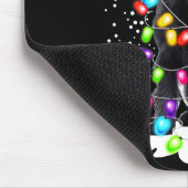 Tapis De Souris Cute Schnauzer With Christmas Lights  (Coin)
