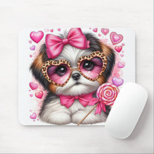 Tapis De Souris Cute Shih-tzu Valentine