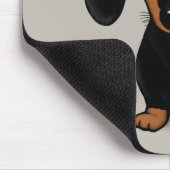 Tapis De Souris Cute Short Haired Black et Tan Dachshund (Coin)