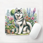 Tapis De Souris Cute Siberian Husky (Avec souris)