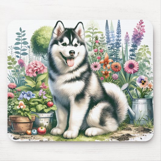 Tapis De Souris Cute Siberian Husky (Devant)