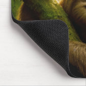 Tapis De Souris Cute Sloth Wearing a Santa Hat (Coin)