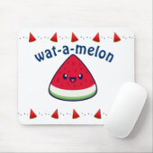 Tapis De Souris Cute Smiling Kawaii Watermelon (Avec souris)