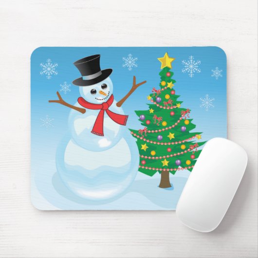 Tapis De Souris Cute Snowman (Avec souris)
