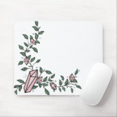 Tapis De Souris Cute tendance Fleur Vine rose Gem Cristal (Avec souris)