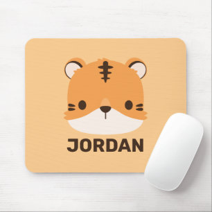 Tapis De Souris Cute Tiger with Personalized Name