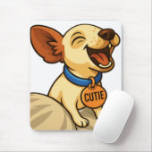 Tapis De Souris Cute Toy Fox Terrier Yawning (Avec souris)