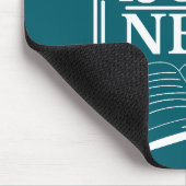 Tapis De Souris Cute Turquoise Blue Book Nerd Bookworm (Coin)