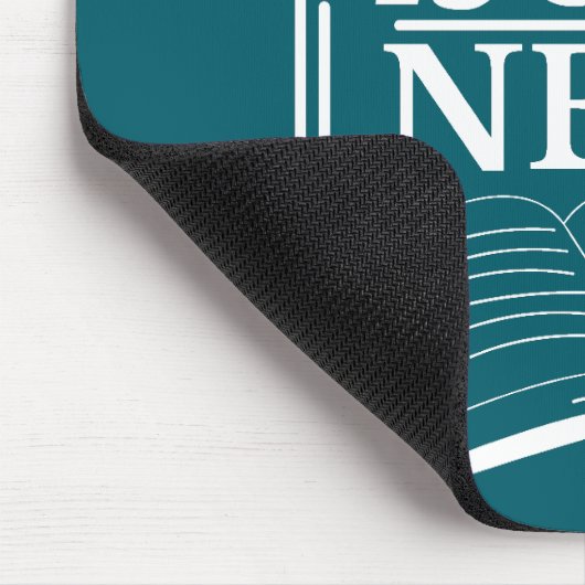 Tapis De Souris Cute Turquoise Blue Book Nerd Bookworm (Coin)