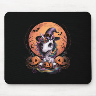Tapis De Souris Cute Unicorn Citrouille Girls Kids Funny Halloween