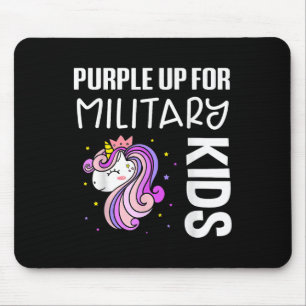 Tapis De Souris Cute Unicorn Purple Up Pour Les Enfants Militaires