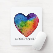Tapis De Souris Cute Watercolor Rainbow (Avec souris)