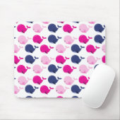 Tapis De Souris Cute Whales, Pattern of Whales, Sea Animals (Avec souris)