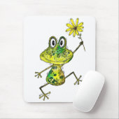 Tapis De Souris Cute Whimsical Happy Frog (Avec souris)
