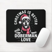 Tapis De Souris Cute Xmas Christmas Is Better With Doberman Nscher (Avec souris)