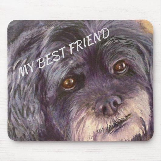 TAPIS DE SOURIS CUTIE NOIR COCK-A-POO MIX (Devant)