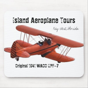 Tapis De Souris cutoutbiplane, visites d'avion d'île, Key West…