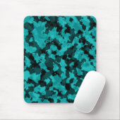 Tapis de souris cyan de camouflage (Avec souris)