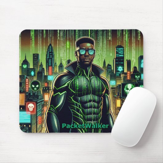 Tapis De Souris Cyber-guerrier Custom Mousepad (Avec souris)