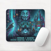 Tapis De Souris Cyber Hacker Vibes – Mouse Pad🖤 (Avec souris)