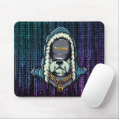 Tapis De Souris Cyberpunk Bulldog Neon Mouse Pad (Avec souris)