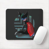Tapis De Souris Cyberpunk Ninja Chat noir (Avec souris)
