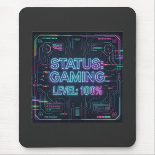 Tapis de souris Cyberpunk Status Gaming Niveau 100