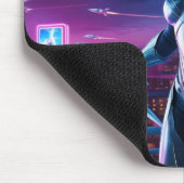 Tapis De Souris Cyberpunk Warrik Souris Pad Neon Design Cityscape (Coin)