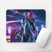 Tapis De Souris Cyberpunk Warrik Souris Pad Neon Design Cityscape (Avec souris)