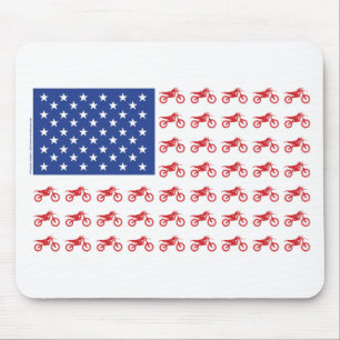 Tapis De Souris Cyclisme-Drapeau-Moto-Cross