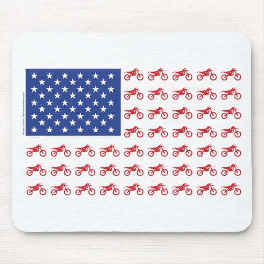 Tapis De Souris Cyclisme-Drapeau-Moto-Cross (Devant)