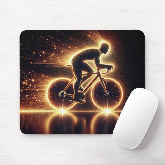 Tapis De Souris Cycliste Golden Neon (Avec souris)