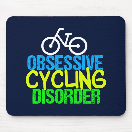 Tapis De Souris Cycliste Obsessif Trouble Drôle (Devant)