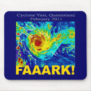 Tapis De Souris Cyclone Yasi, Queensland, février 2011