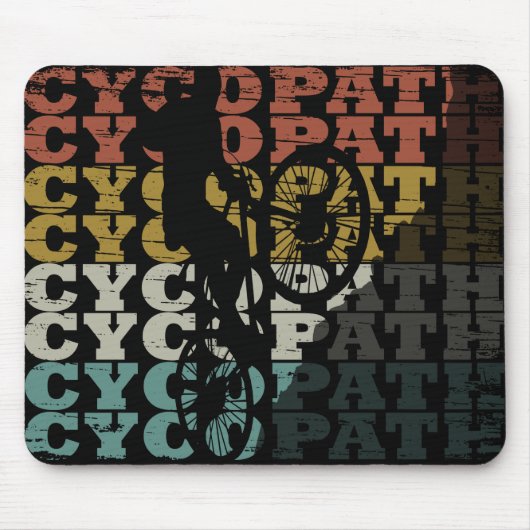 Tapis De Souris Cycopath drôle vélo (Devant)