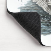 Tapis De Souris Cygne blanc sur l'eau (Coin)