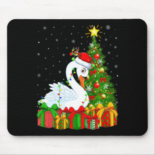 Tapis De Souris Cygne oiseau Noël vacances Santa Cygne arbre de No