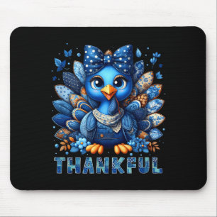Tapis De Souris Dеним Grand-mère Maman Merci Dinde Reconnaissant