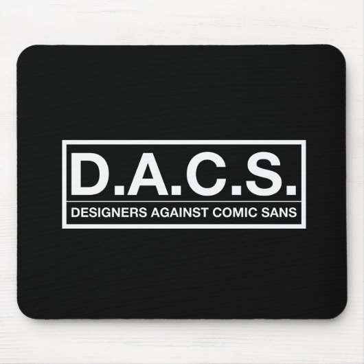 Tapis De Souris D.A.C.S. Concepteurs contre comique sans (Devant)